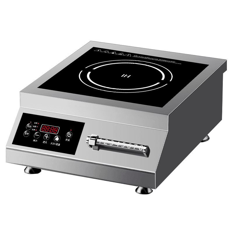Commercial countertop induction cooker with flat cooking surface